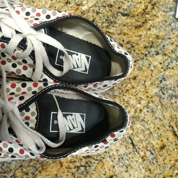 Vtg Vans polka dot Multicolor Canvas Lace Up Men’s Size 7 Woman's 8.5 - Picture 10 of 12